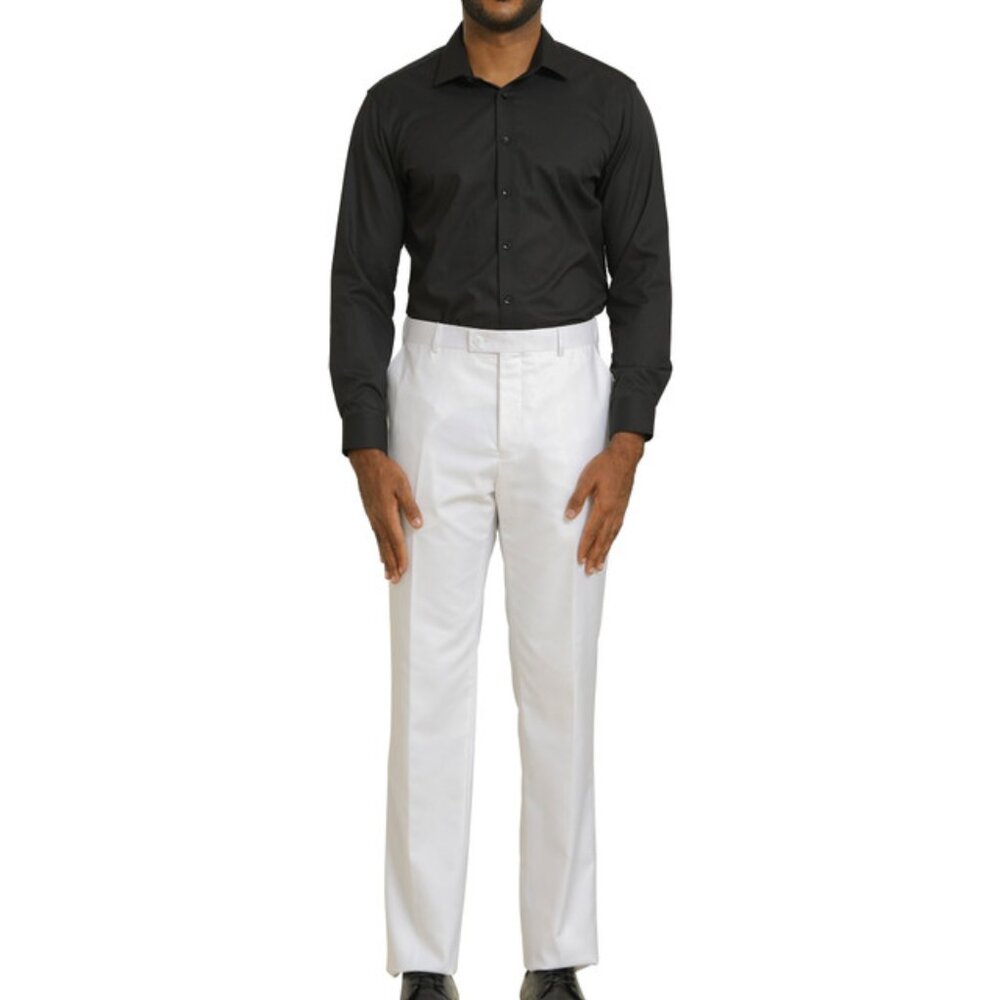 Premium White Stacy Adams Men's Dress Pants